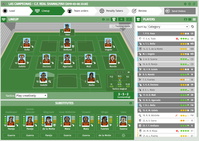 Online football manager game - Match order view